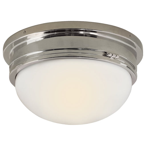 Marine Large 2-Light Flush Mount in Polished Nickel