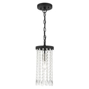 Elizabeth Mini Pendant in Black with Brushed Nickel Accents