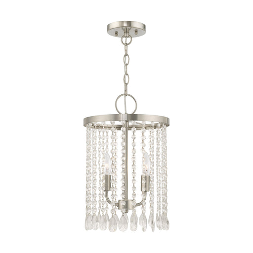 Elizabeth 2-Light Mini Chandelier in Brushed Nickel