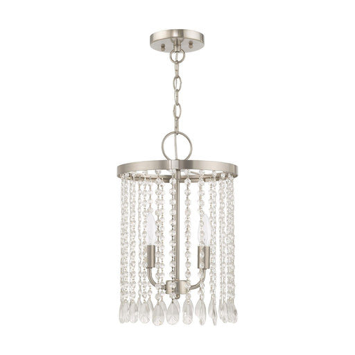 Elizabeth 2-Light Mini Chandelier in Brushed Nickel