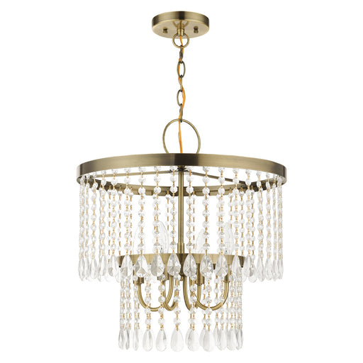 Elizabeth 4-Light Chandelier in Antique Brass