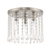 Elizabeth 3-Light Flush Mount in Brushed Nickel