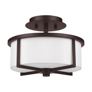 Wesley 2-Light 11" Semi-Flush Mount in Bronze
