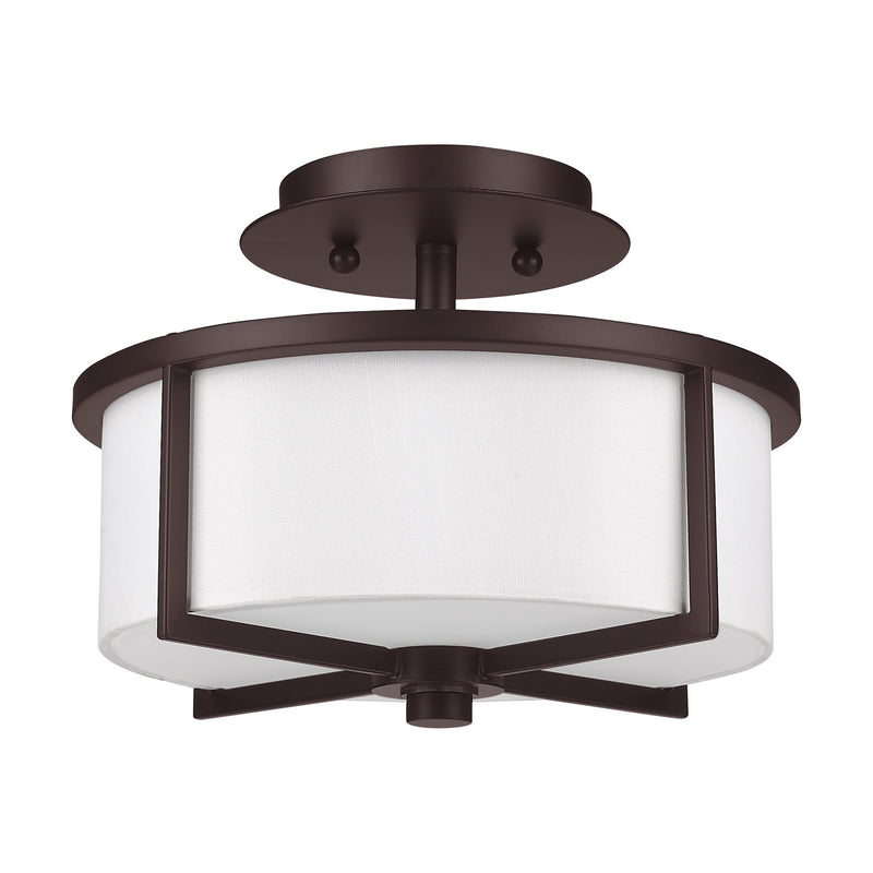 Wesley 2-Light 11" Semi-Flush Mount in Bronze