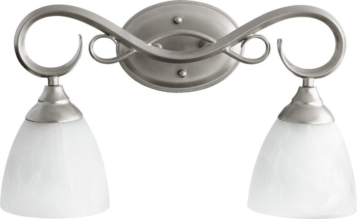 Powell 2 Light Vanity in Classic Nickel