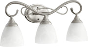 Powell 3 Light Vanity in Classic Nickel