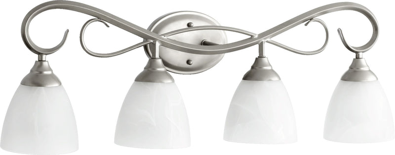 Powell 4 Light Vanity in Classic Nickel