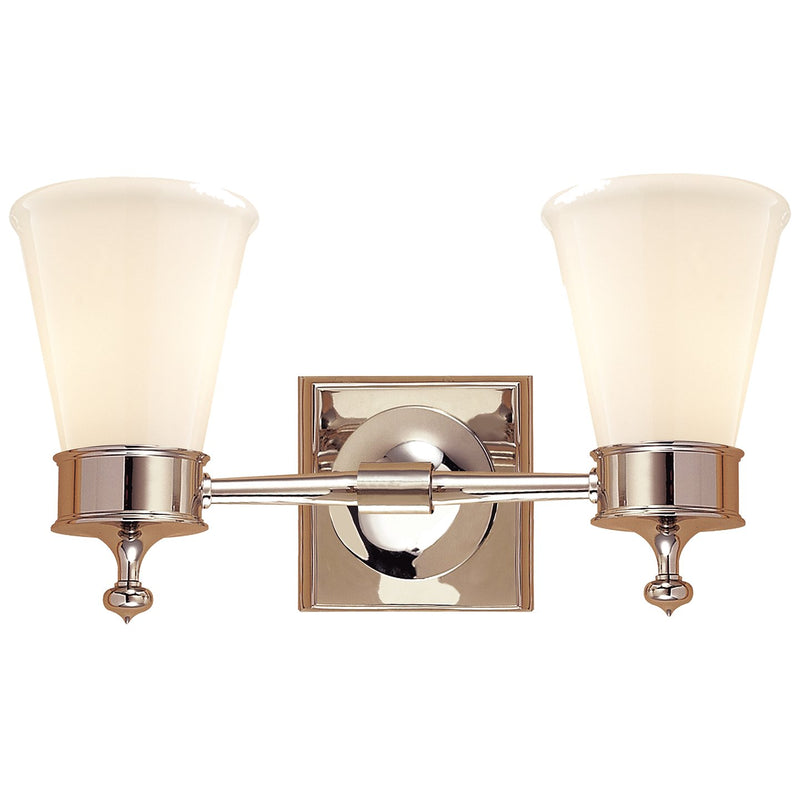 Siena 2-Light Bath Vanity Light in Polished Nickel