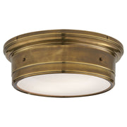 Siena Large 2-Light Flush Mount in Hand-Rubbed Antique Brass
