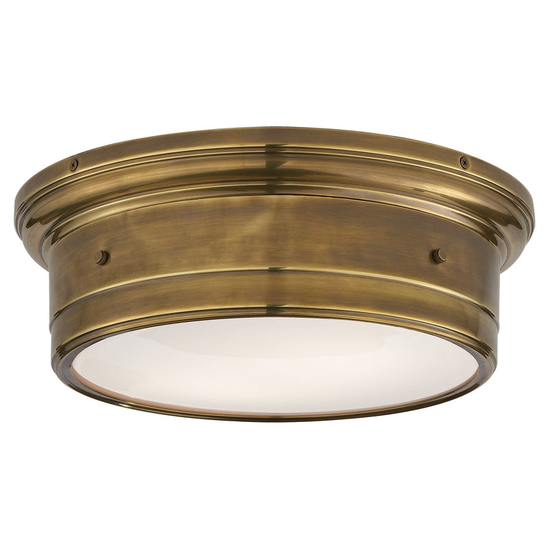 Siena Large 2-Light Flush Mount in Hand-Rubbed Antique Brass