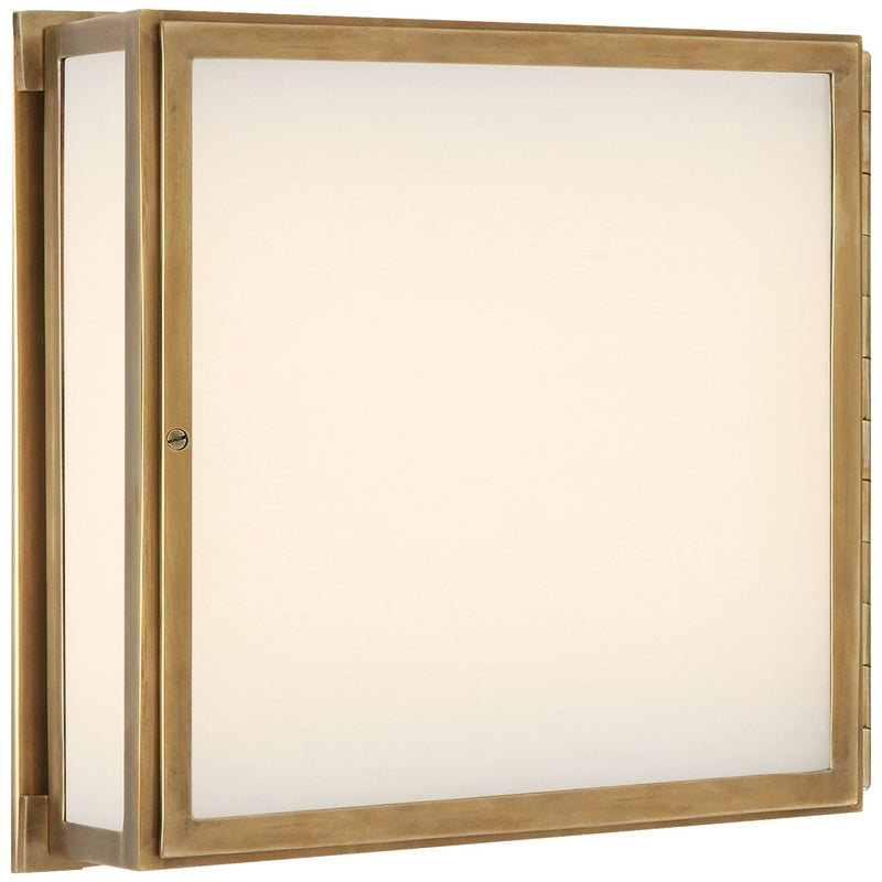 Mercer Square Box 2-Light Wall Sconce in Hand-Rubbed Antique Brass