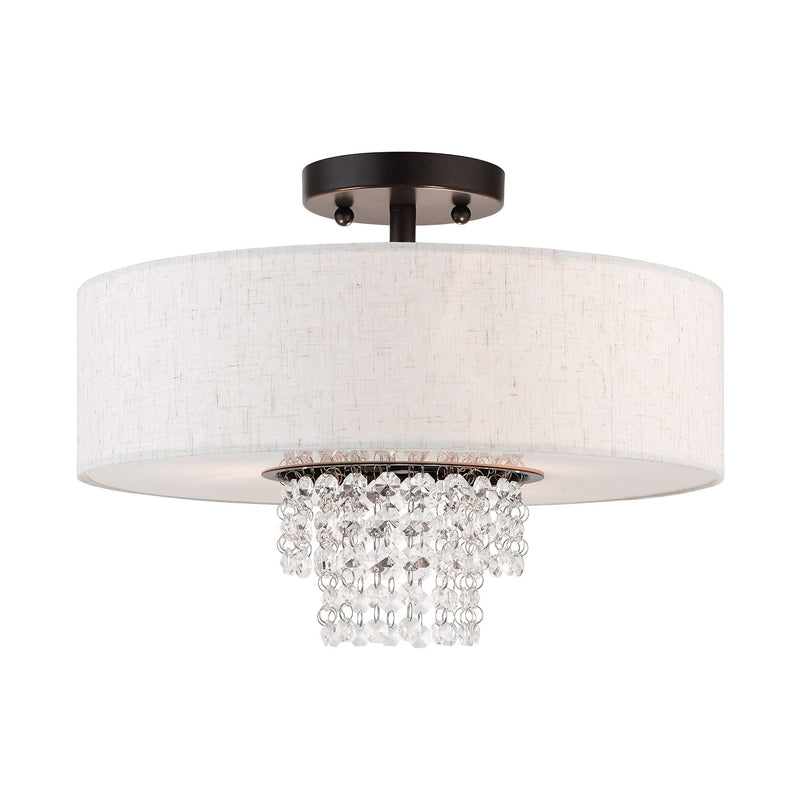 Carlisle 3-Light Semi-Flush Mount in English Bronze