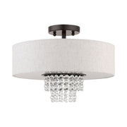 Carlisle 3-Light Semi-Flush Mount in English Bronze
