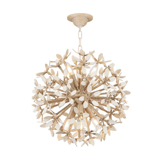 Corfu 8-Light Chandelier in Ivory Coco