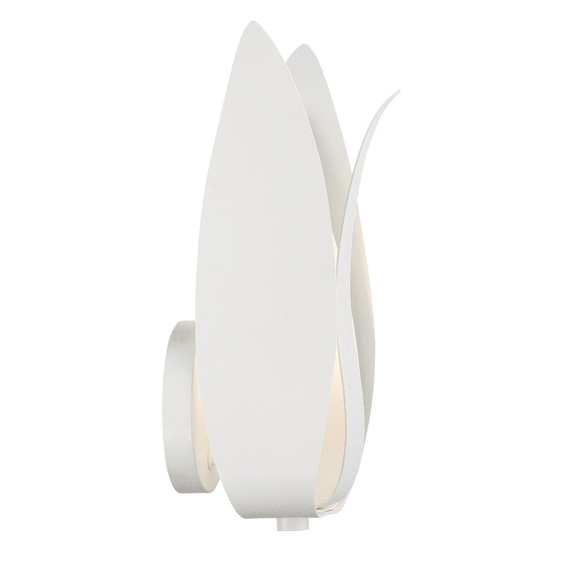 Broche 1 Light 8" Sconce in Matte White