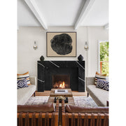 Broche 1 Light 8" Sconce in Antique Silver in a room setting