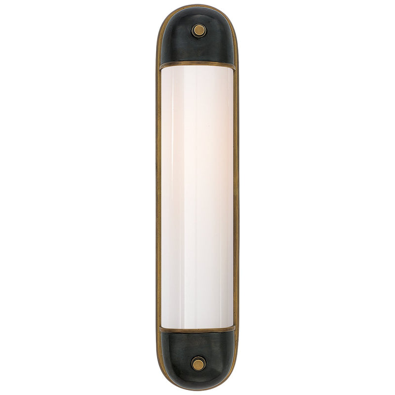 Selecta Long 2-Light Wall Sconce in Bronze with Antique Brass