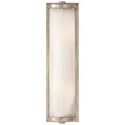 Dresser Long Glass Rod 2-Light Bath Sconce in Antique Nickel