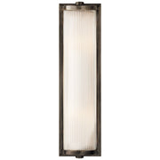 Dresser Long Glass Rod 2-Light Bath Sconce in Bronze