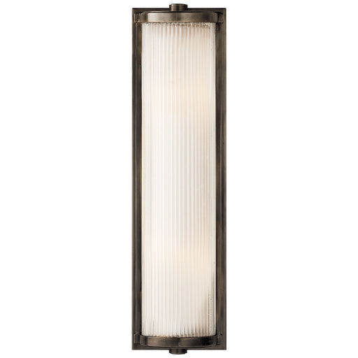 Dresser Long Glass Rod 2-Light Bath Sconce in Bronze