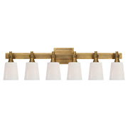Bryant 6-Light Linear Bath Vanity Light in Hand-Rubbed Antique Brass