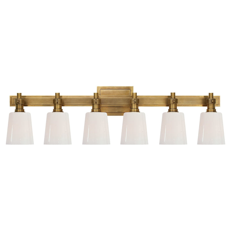 Bryant 6-Light Linear Bath Vanity Light in Hand-Rubbed Antique Brass