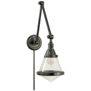Gale Library Swing Arm Wall Lamp in Bronze