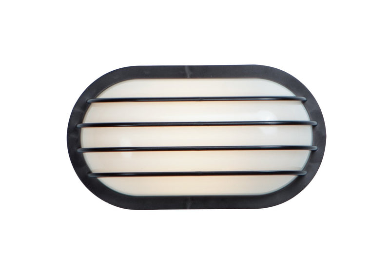 Bulwark Oval LED Outdoor Wall Sconce in Black