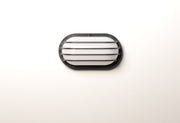 Bulwark Oval LED Outdoor Wall Sconce in Black