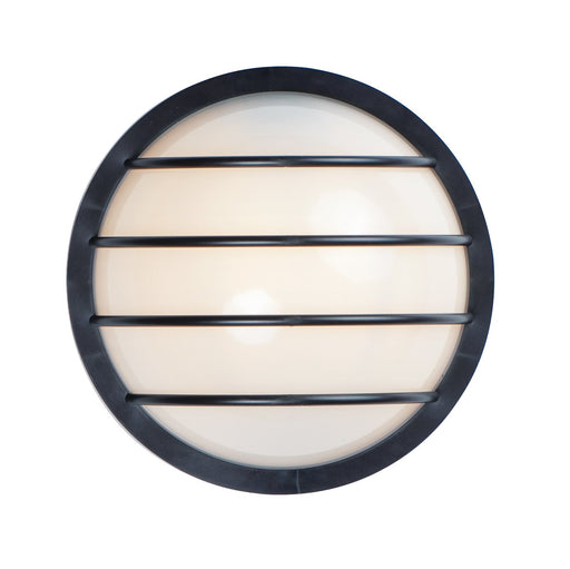 Bulwark Round LED Outdoor Wall Sconce in Black
