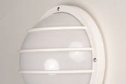 Bulwark Round LED Outdoor Wall Sconce in White
