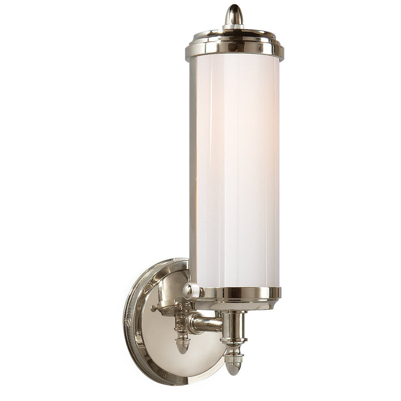 Merchant Single Bath Sconce in Polished Nickel