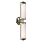 Merchant Double 2-Light Bath Vanity Light in Polished Nickel