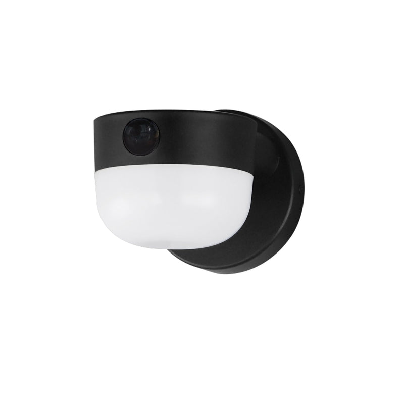Michelle LED Outdoor Security Wall Sconce in White / Black