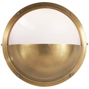 Pelham Moon Outdoor Wall Sconce in Hand-Rubbed Antique Brass