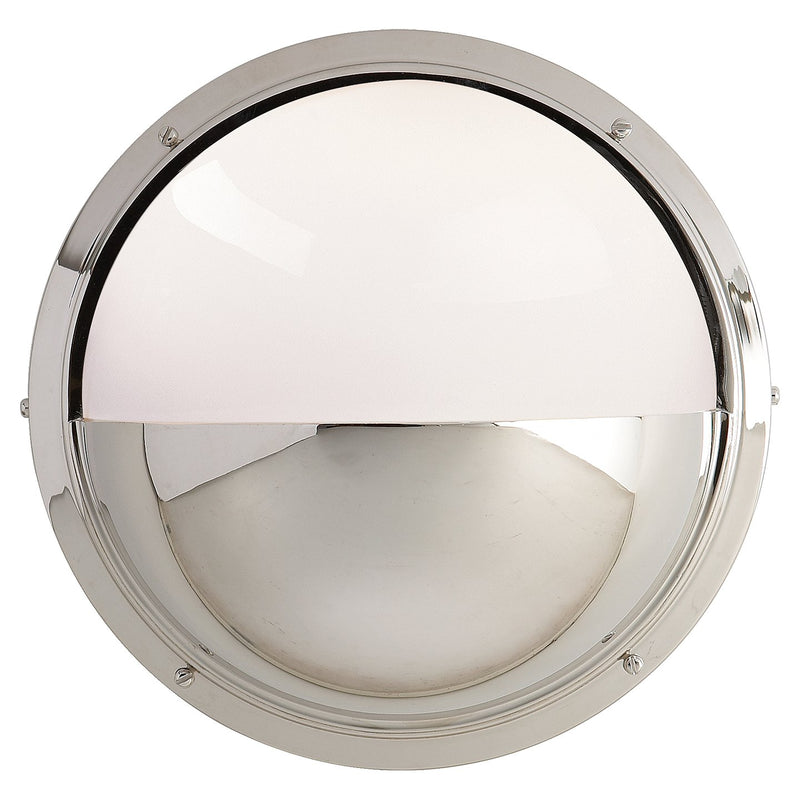 Pelham Moon Outdoor Wall Sconce in Polished Nickel