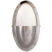 Pelham Oval Outdoor Wall Sconce in Polished Nickel
