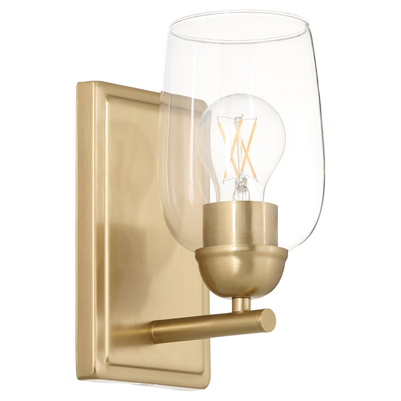 Wallinger 1 Light Wall Sconce in Aged Brass