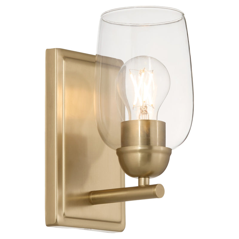 Wallinger 1 Light Wall Sconce in Aged Brass