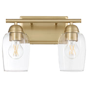 Wallinger 2 Light Vanity in Aged Brass
