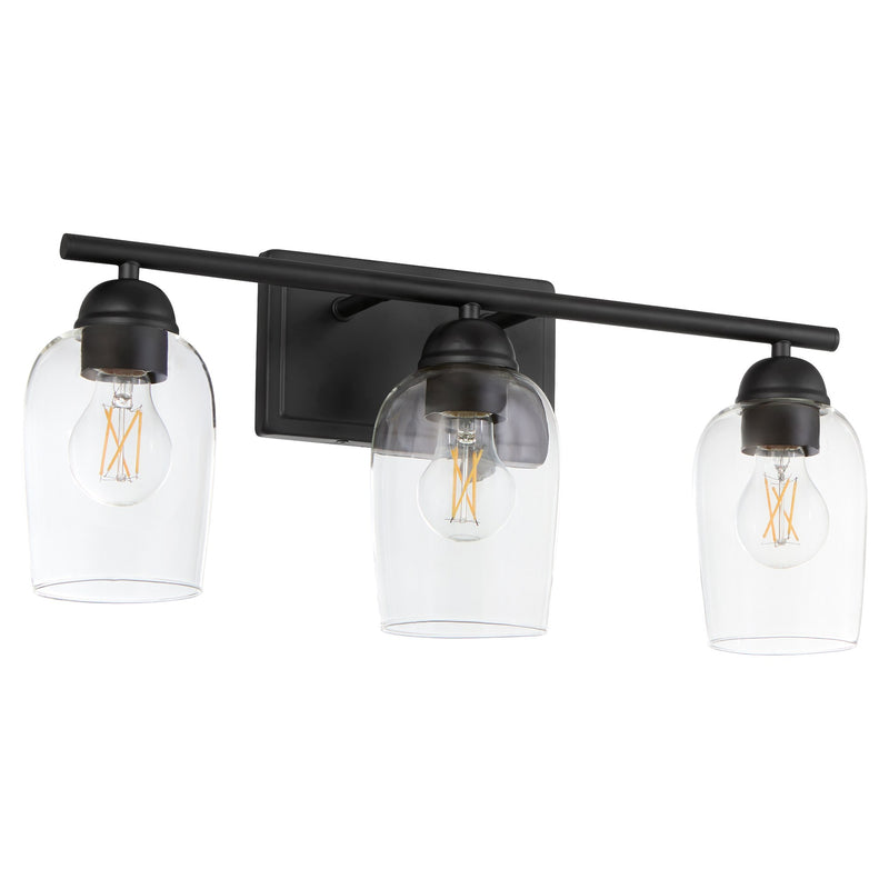 Wallinger 3 Light Vanity in Matte Black