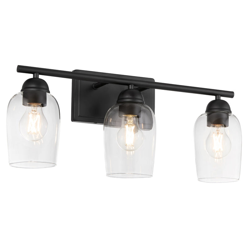 Wallinger 3 Light Vanity in Matte Black