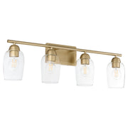 Wallinger 4 Light Vanity in Aged Brass