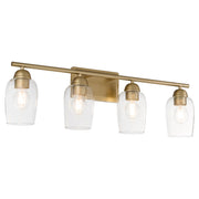 Wallinger 4 Light Vanity in Aged Brass