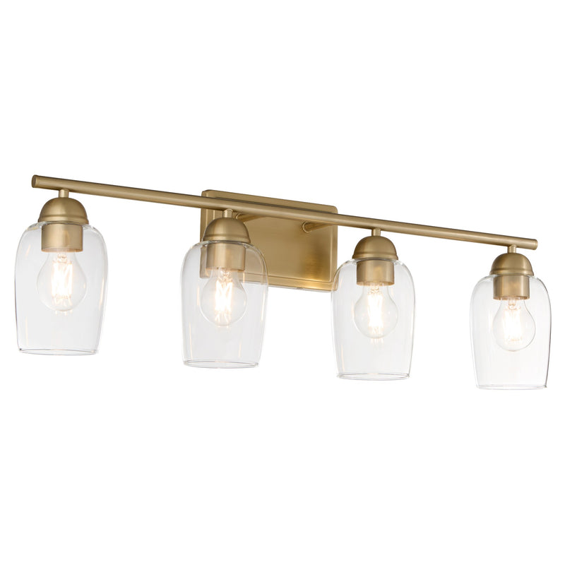 Wallinger 4 Light Vanity in Aged Brass