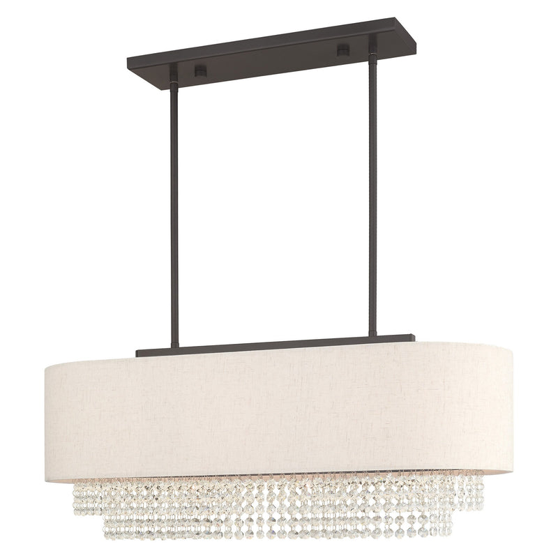 Carlisle 3-Light Linear Pendant in English Bronze