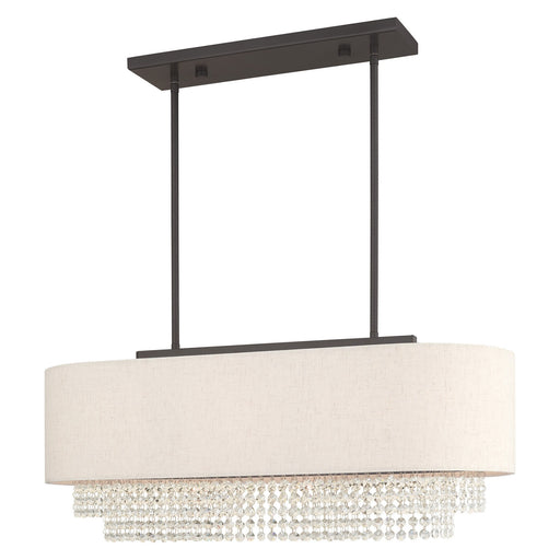 Carlisle 3-Light Linear Pendant in English Bronze