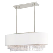 Carlisle 3-Light Linear Pendant in Brushed Nickel