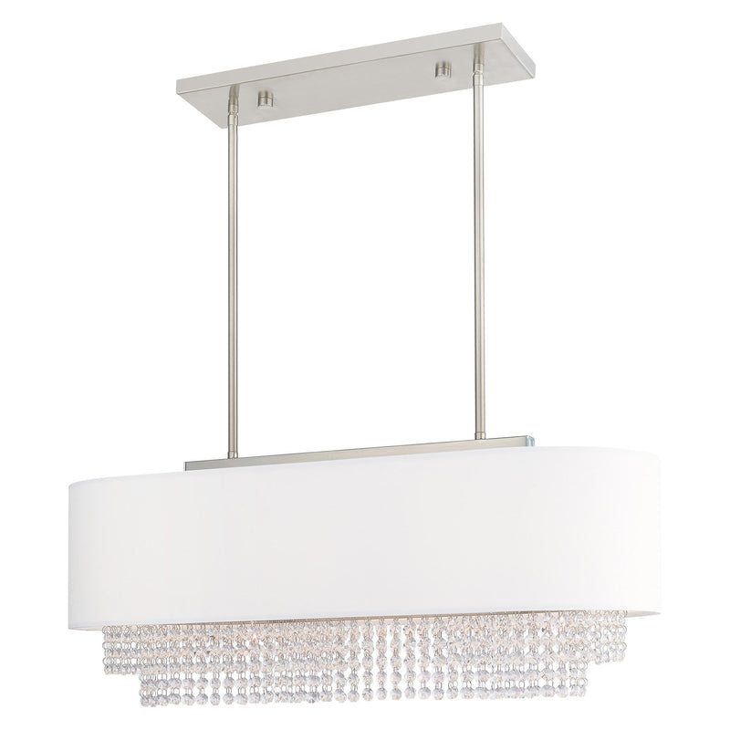 Carlisle 3-Light Linear Pendant in Brushed Nickel