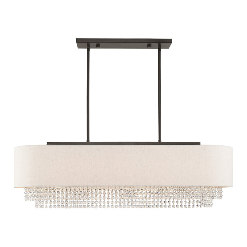 Carlisle 5-Light Linear Pendant in English Bronze